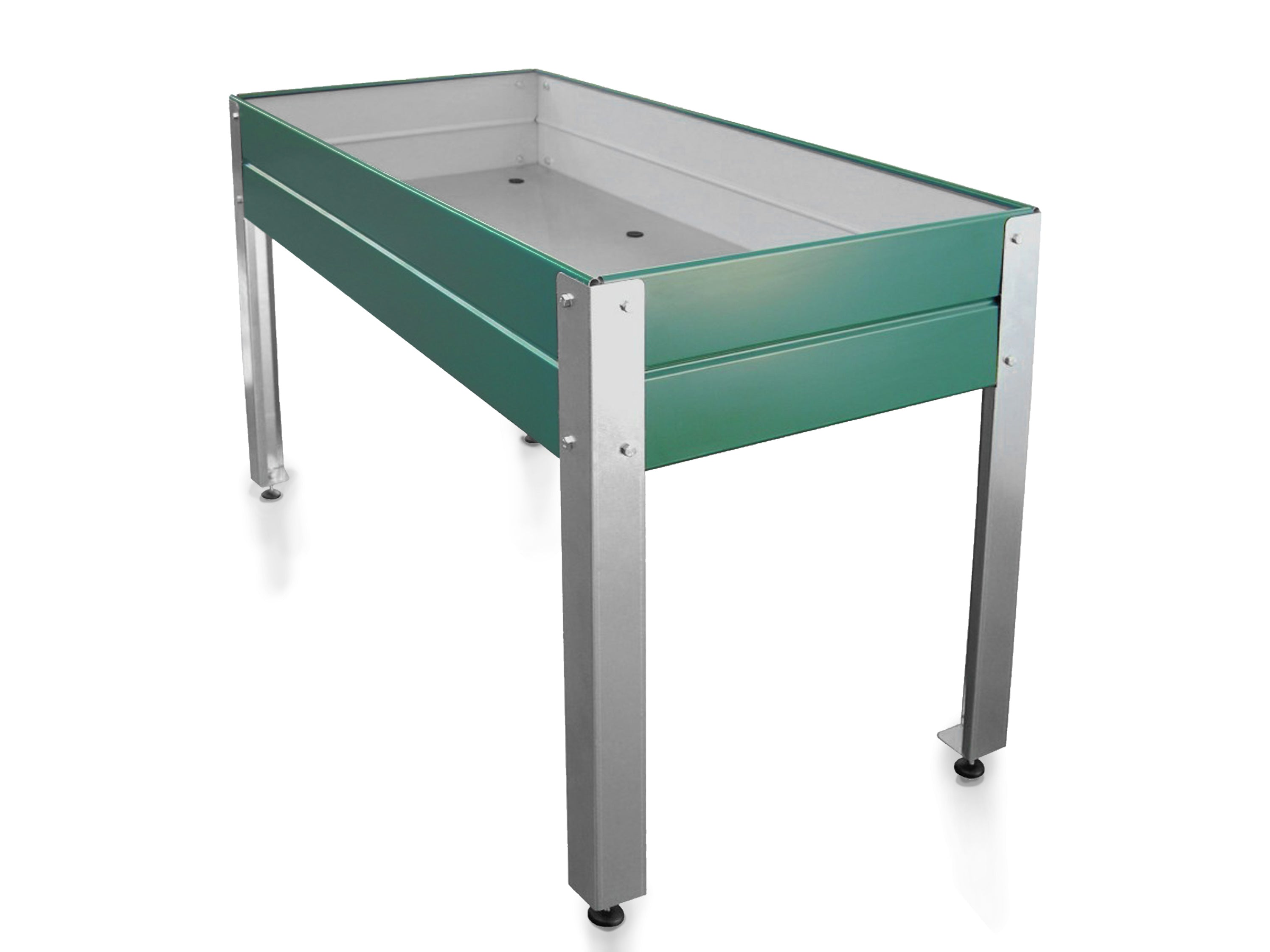 Mesa de cultivo lacada verde 120x60