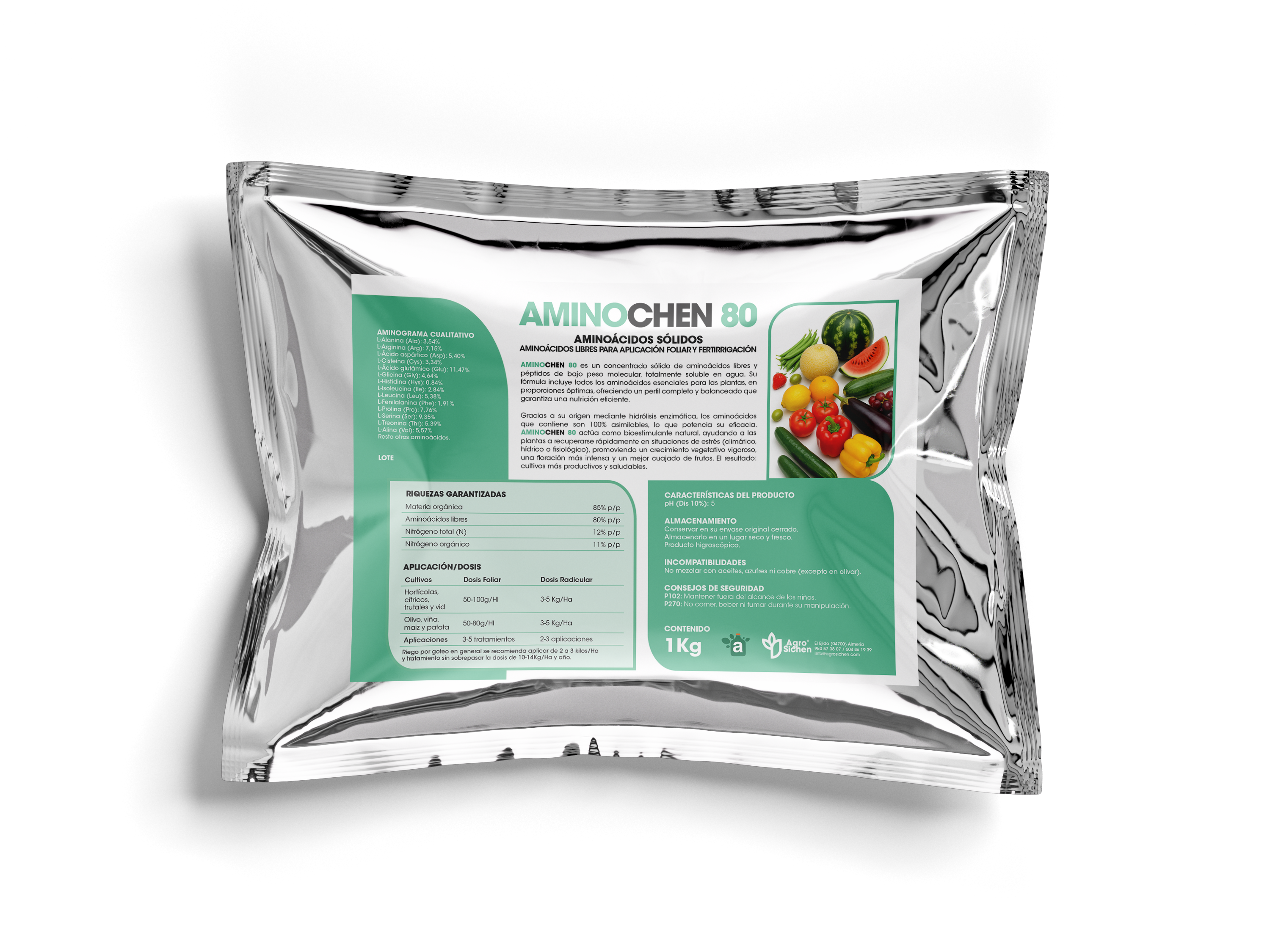 AMINOCHEN 80- Aminoácidos Libres para aplicación foliar y fertiirrigación