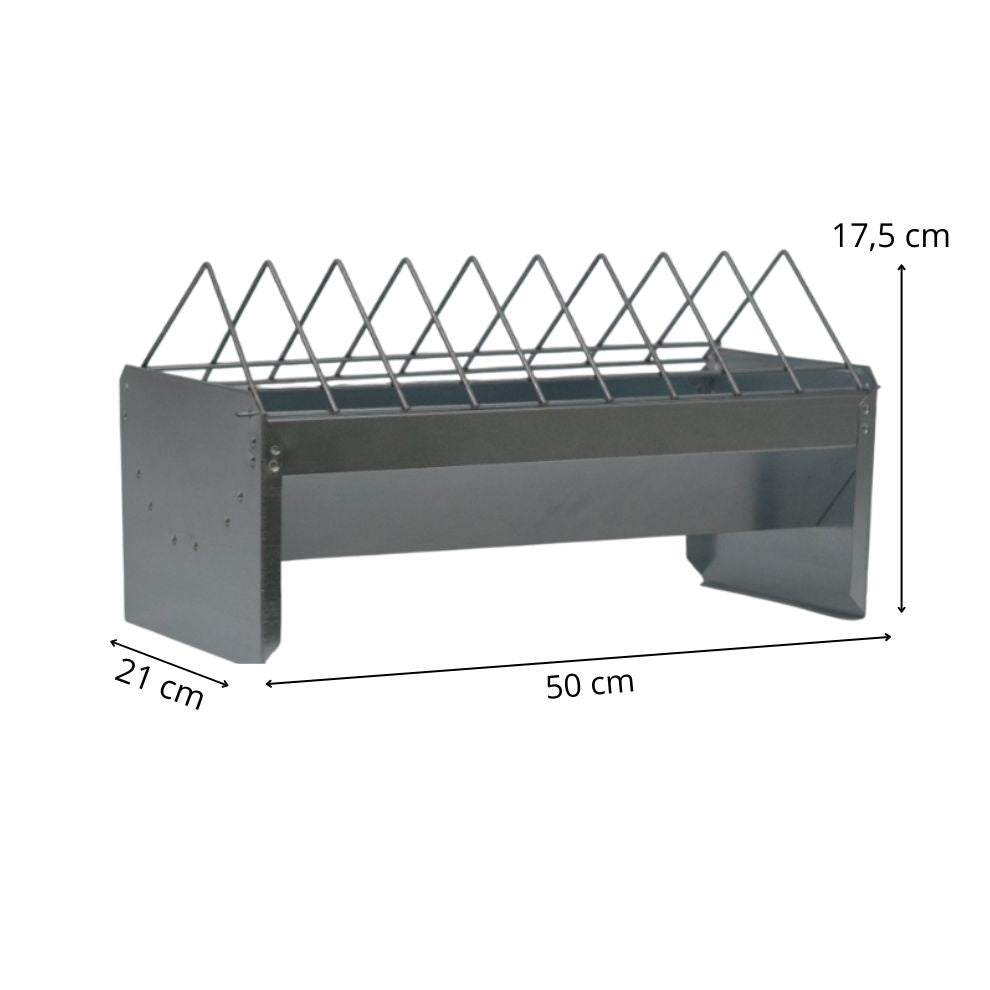 Comedero de Chapa Galvanizada para Gallinas – Suelo