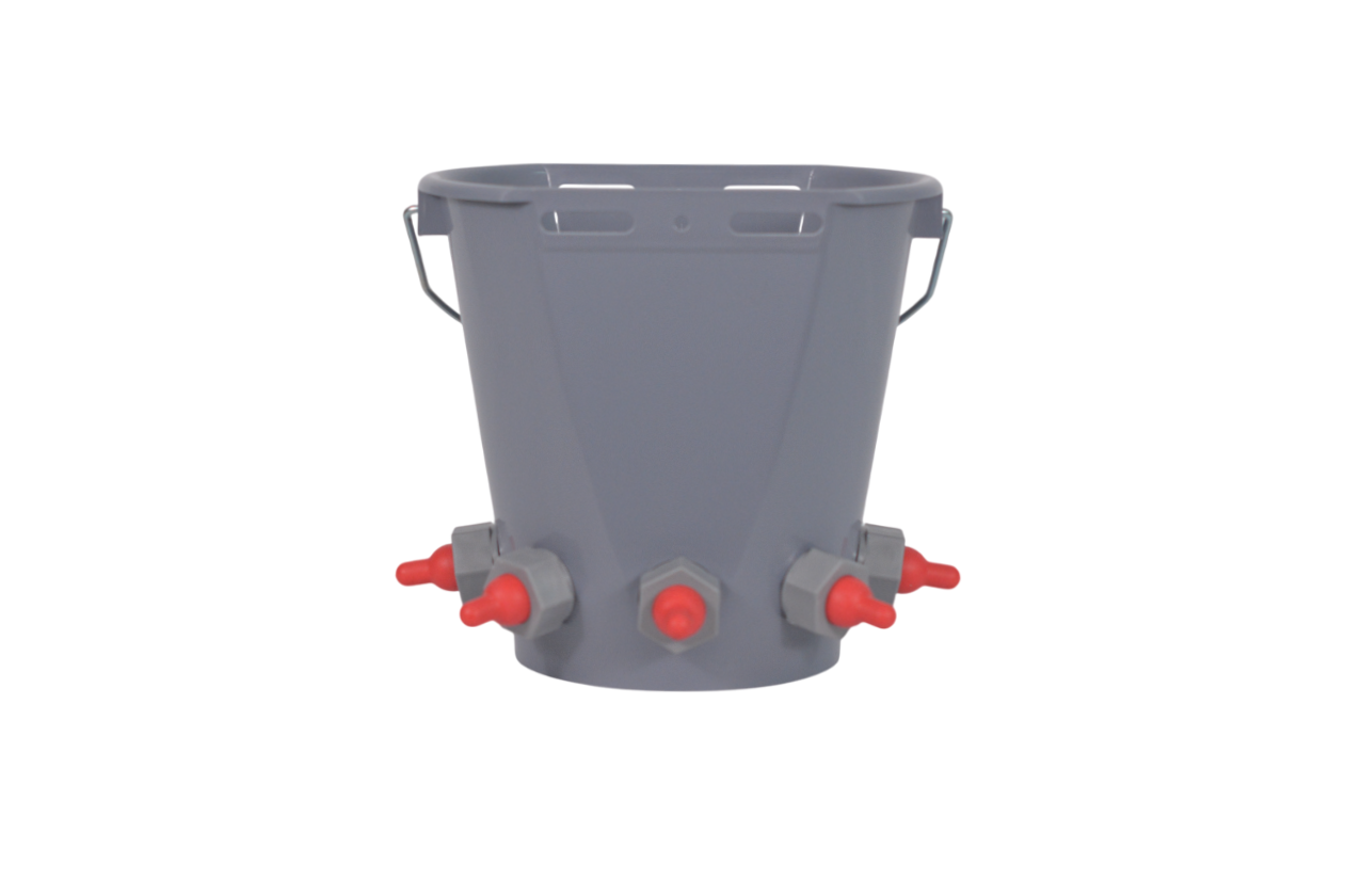 Cubo de Lactancia para Corderos – Plástico Resistente con Tetinas de Goma