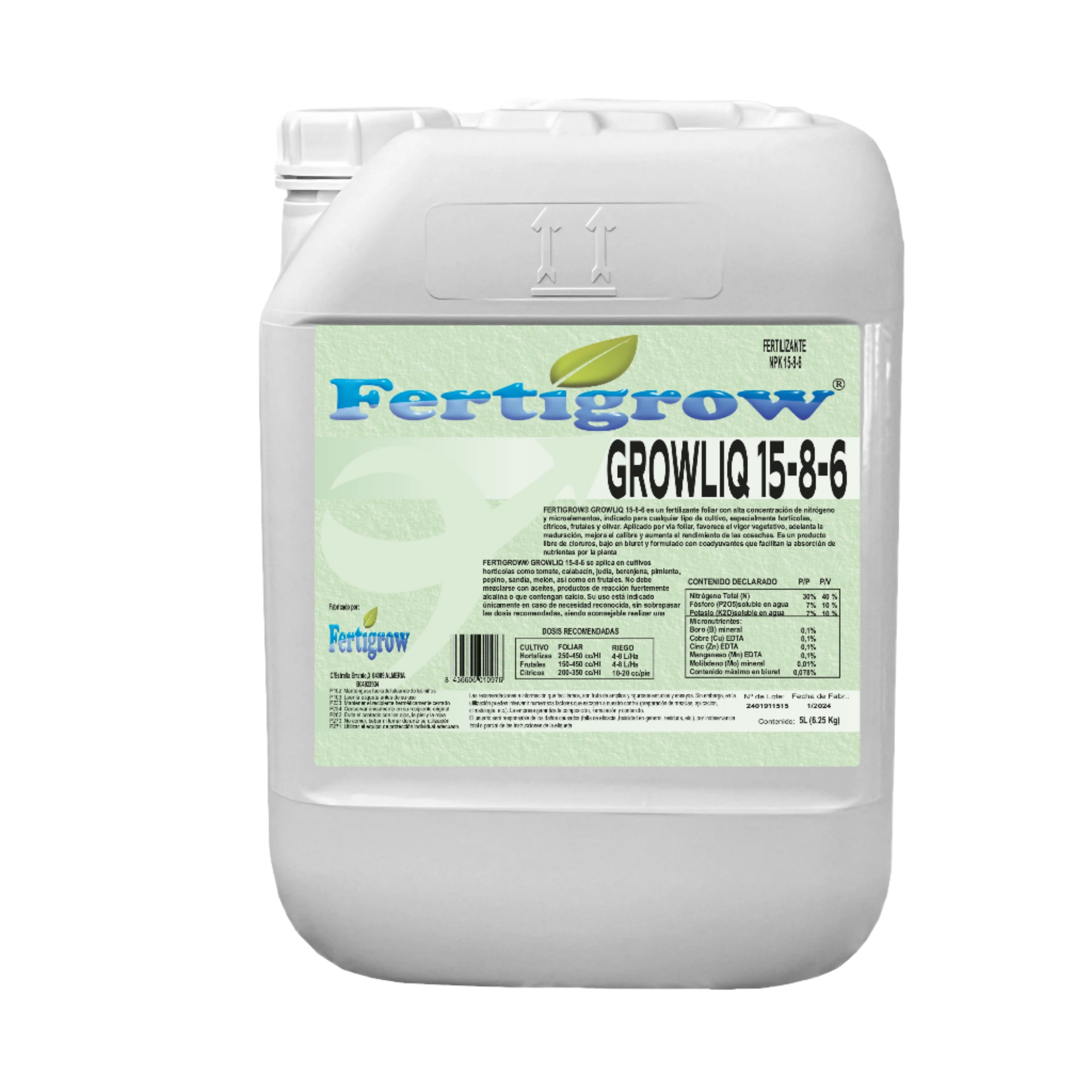 Growliq 15-8-6 - Abono Líquido NPK