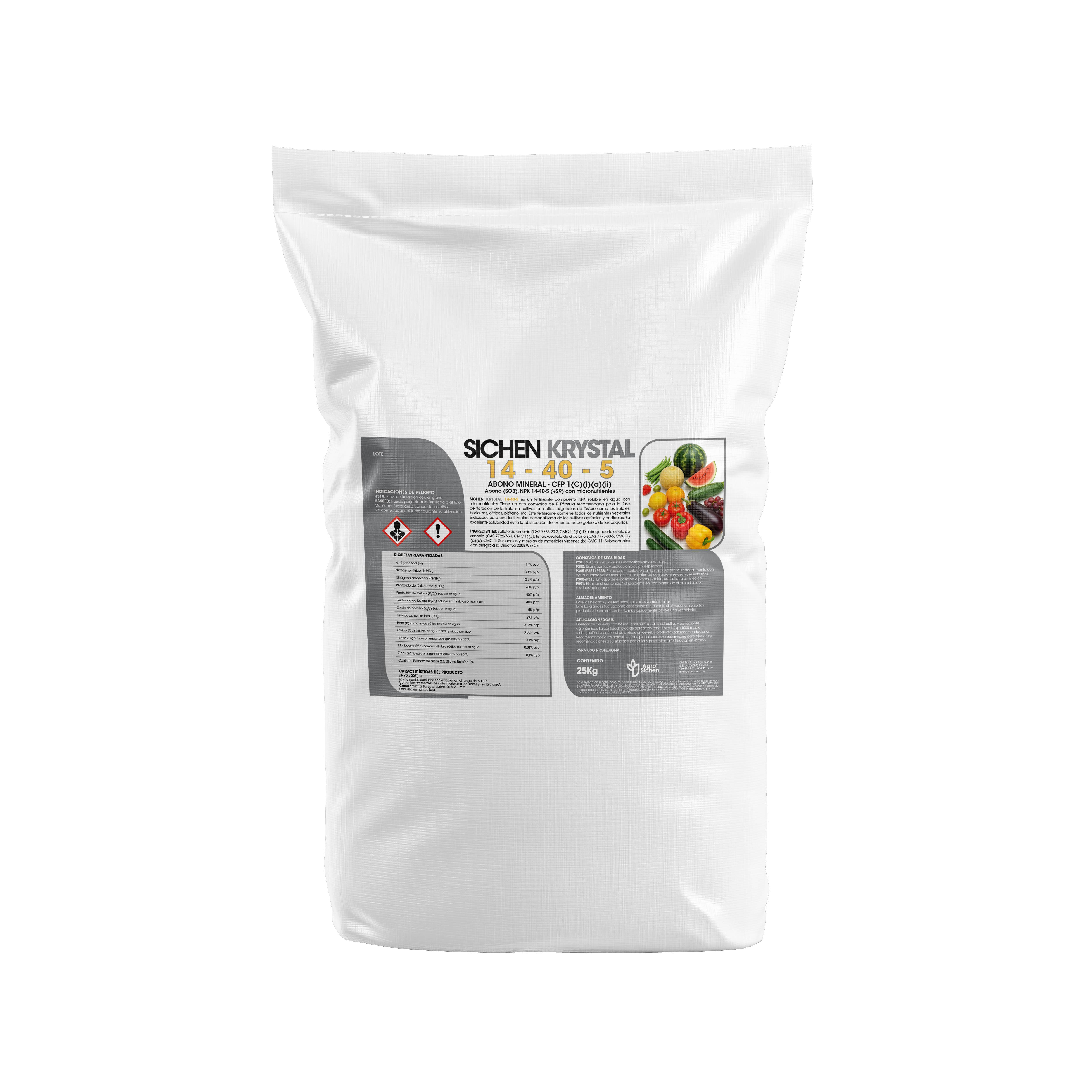 SICHEN KRYSTAL AMARILLO 14-40-5 - ABONO MINERAL 25KG