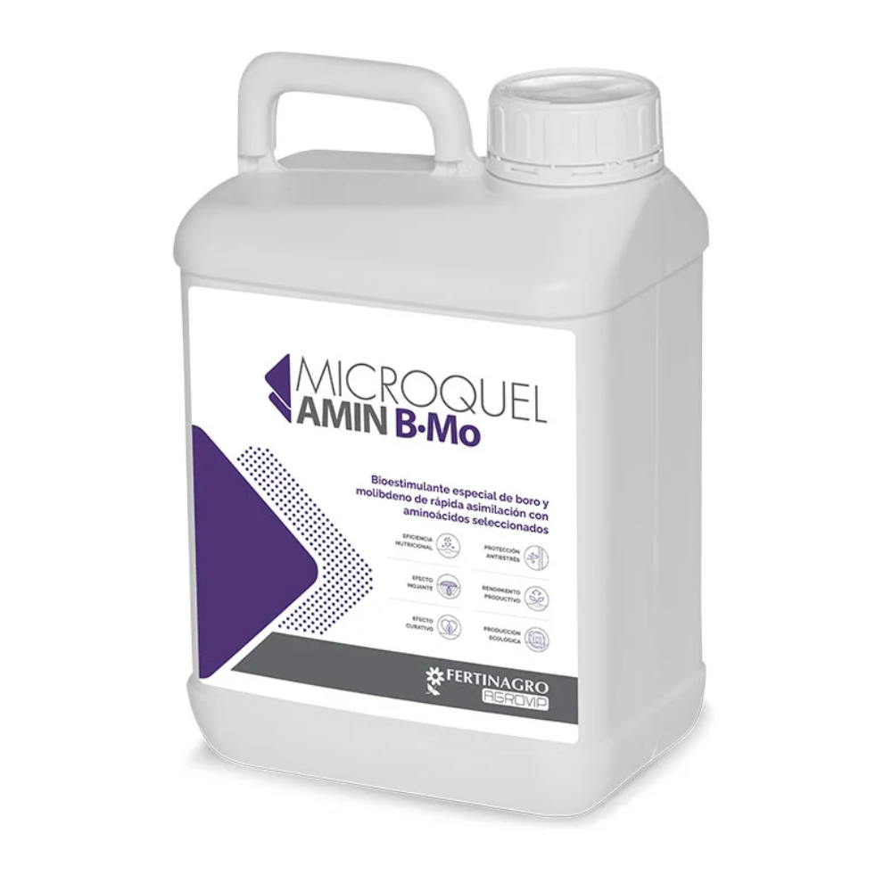 Microquel Amin B Mo - Bioestimulante líquido ecológico de boro y molibdeno 5L