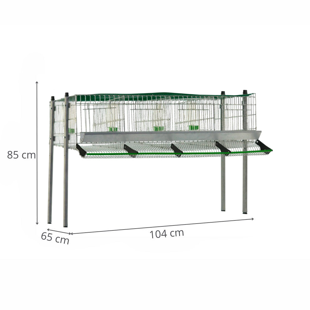 Modelo Codornices C-4 – Cuatro Compartimentos con Accesorios