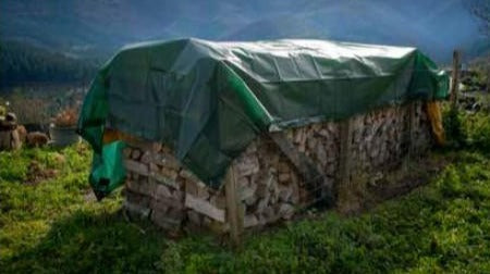 Toldo impermeable extra resistente y reforzada verde