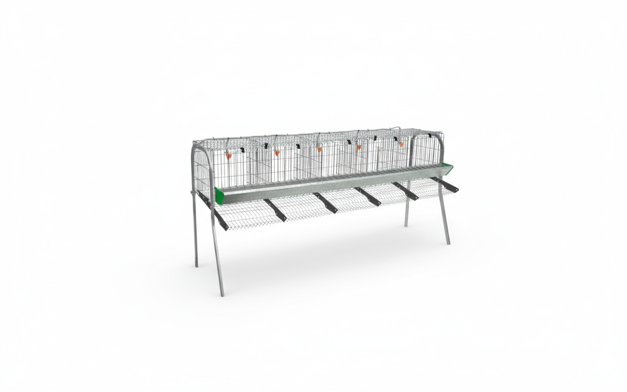 Modelo A-5 para gallinas – Jaula para gallinas ponedoras con recogehuevos y bebedero