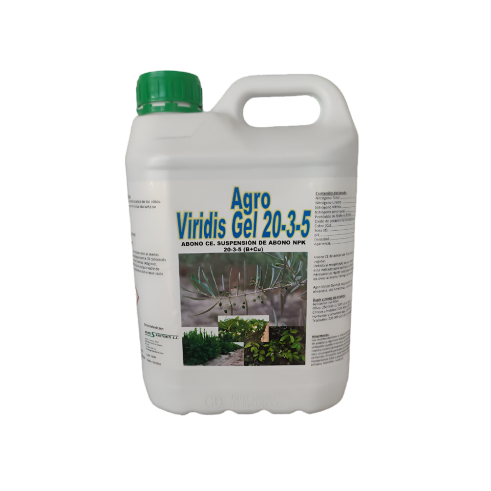 Agro Viridis Gel 20-3-5 - Abono de aplicación foliar