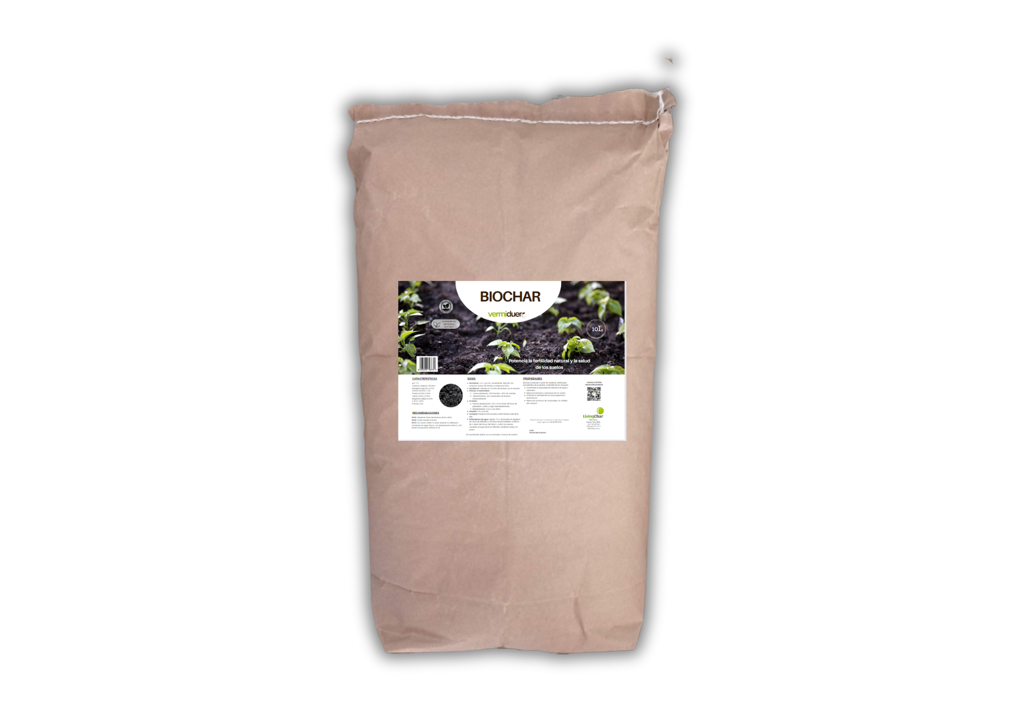 Biochar - regenerador de suelos 100% natural-10L