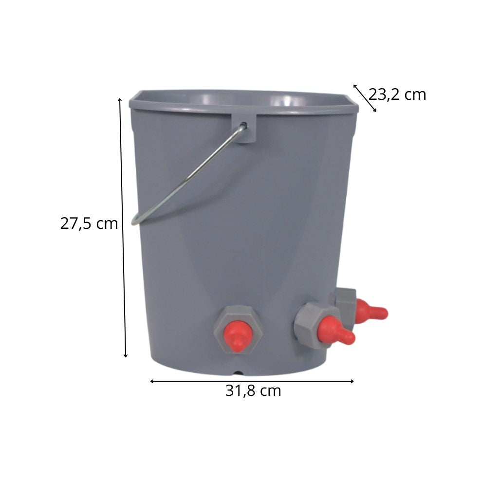 Cubo de Lactancia para Corderos – Plástico Resistente con Tetinas de Goma