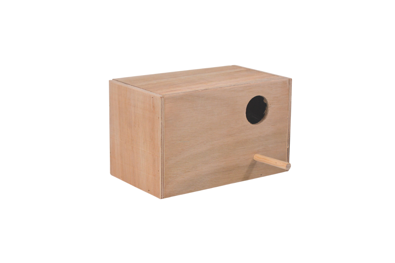 Nido de Madera para Ninfas – Natural, Resistente y Seguro