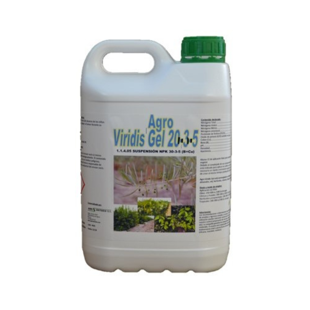Agro Viridis Gel 20-3-5 - Abono de aplicación foliar